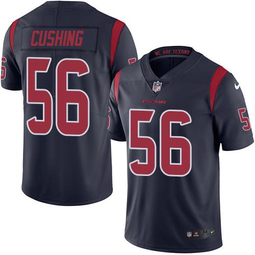 Nike Texans #56 Brian Cushing Navy Blue Men's Stitched NFL Limited Rush Jersey - Click Image to Close